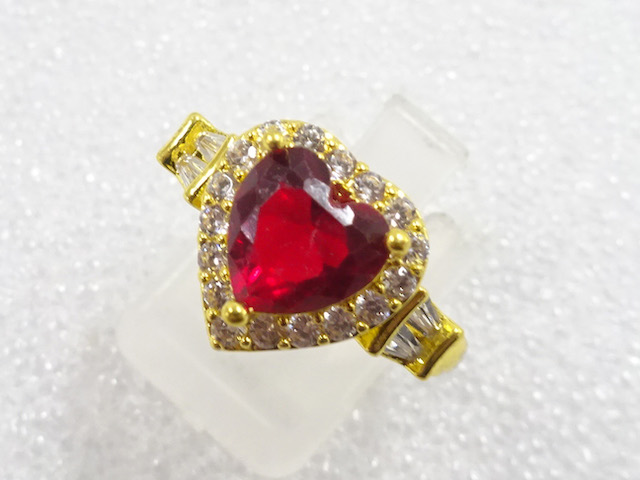 JAPANESE KIMONO / ANTIQUE COLORED STONE RING (SIZE 18.5)